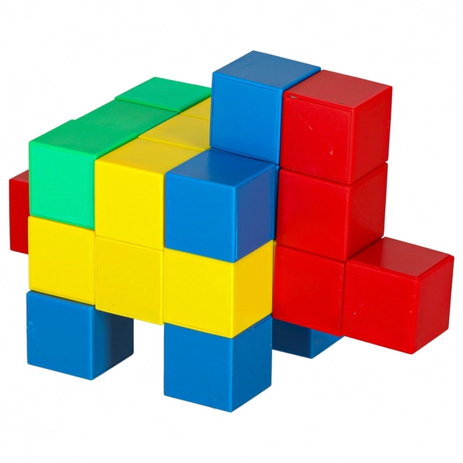Blocuri de construcție magnetice - set cubic 64 pcs