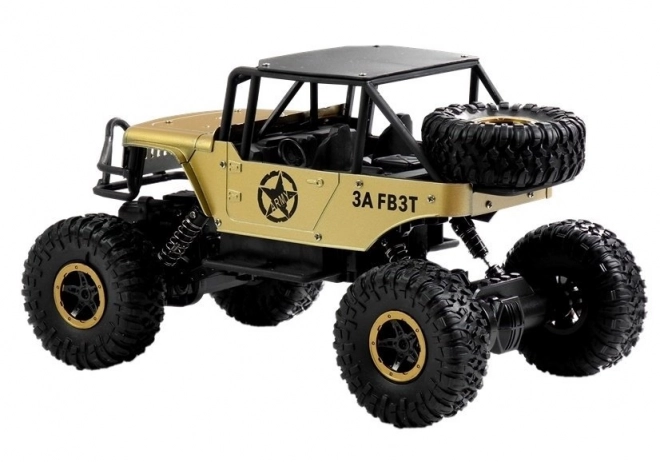 Mașină de teren telecomandată Jeep R/C aurie