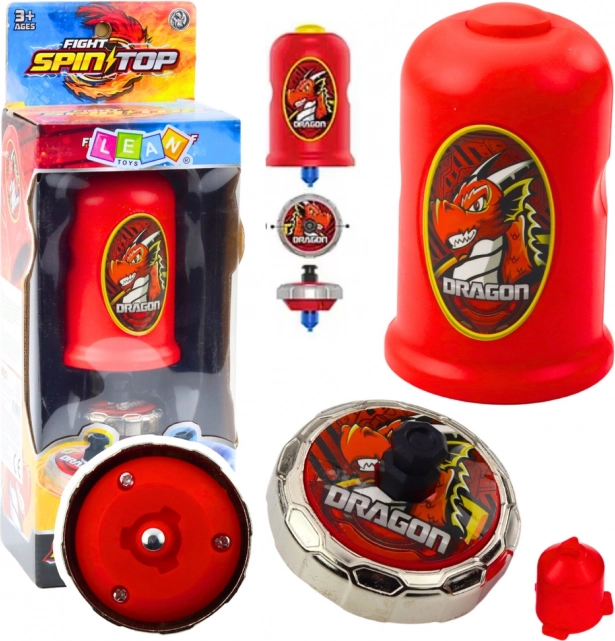 Set Aruncător și Disc Zburător Dragon Roșu