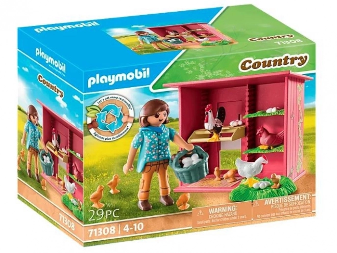 Set colecționabil cochet cu găini și pui PLAYMOBIL