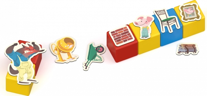 Cuburi magnetice Magicube Trei purceluși