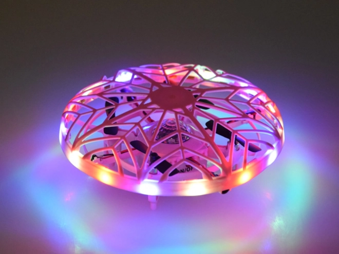 Dron Disc Zburător cu LED-uri