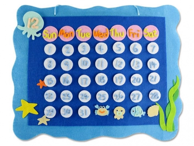 Calendar creativ din material textil