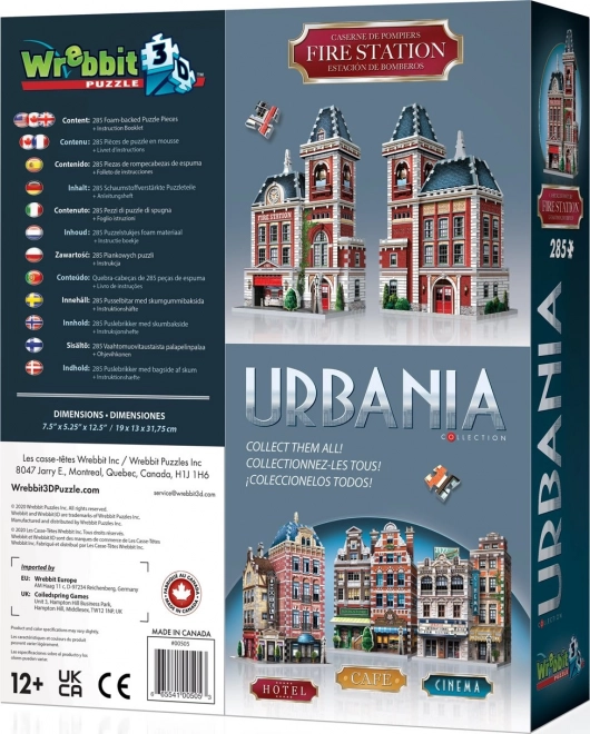 Puzzle 3D stație de pompieri Urbania de la Wrebbit