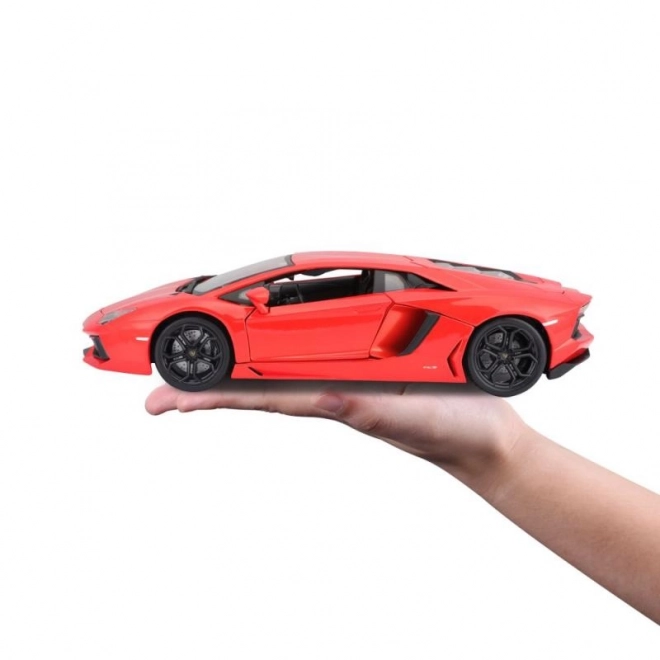 Mașinuță metalică Lamborghini Aventador LP700-4 portocaliu metalizat