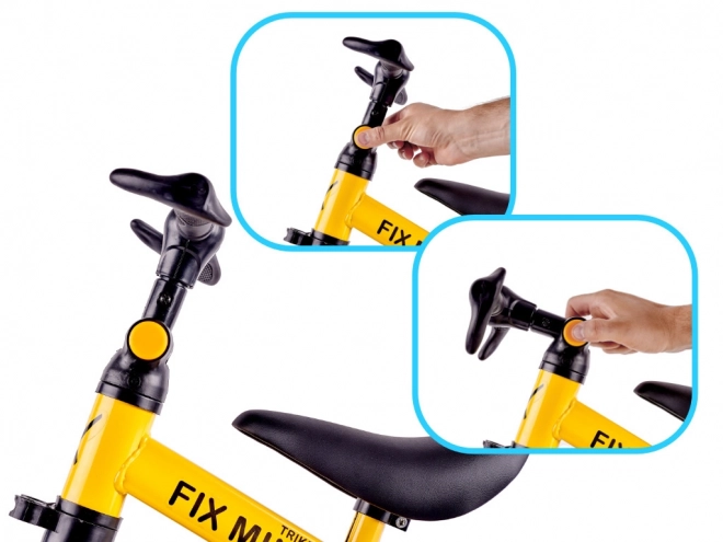 Tricicletă Pliabilă 3în1 Trike Fix Mini Albă – Galbenă