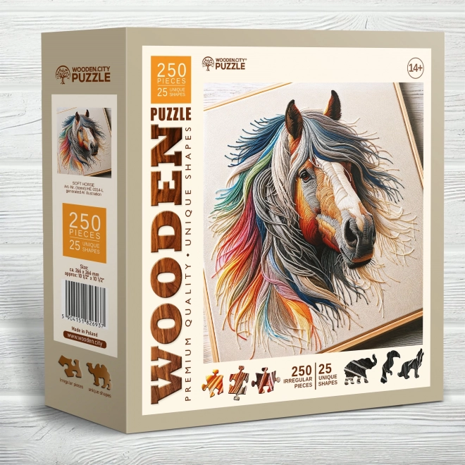 Puzzle de lemn cal grațios 250 de piese