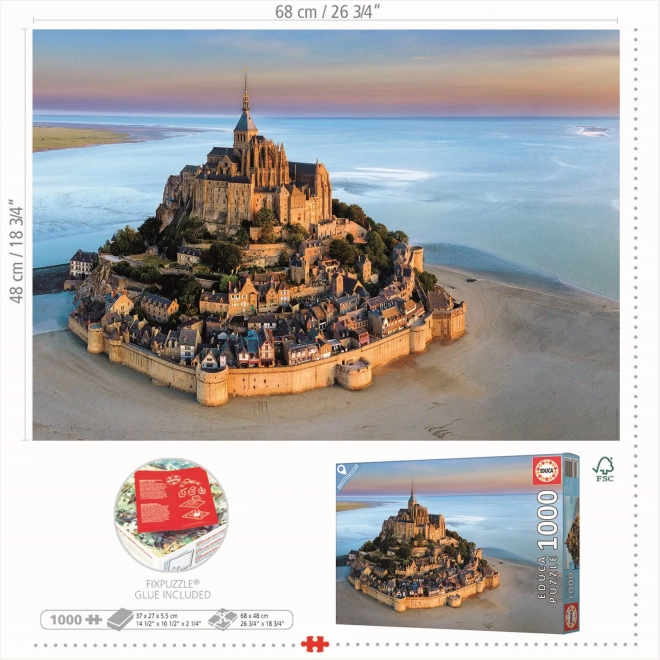 Educa puzzle Mont Saint Michel din aer 1000 piese