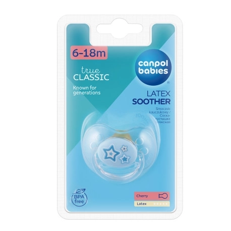 Canpol babies suzetă din cauciuc natural cireașă pentru copii 6-18 luni