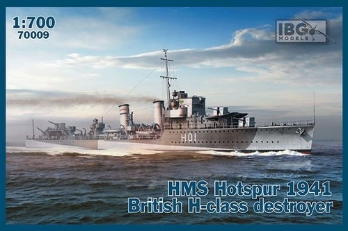 Model navă distrugător clasa H HMS Hotspur 1941