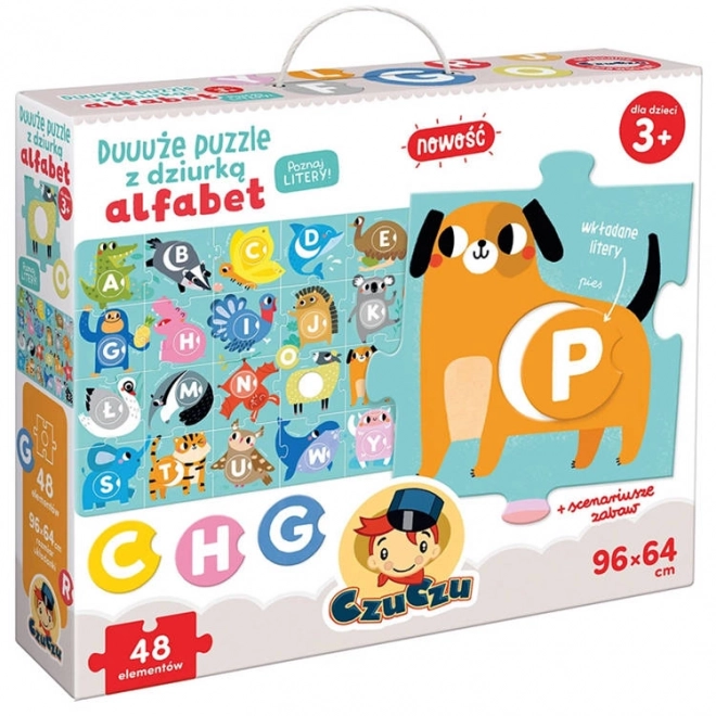 Puzzle mari cu orificiu Alfabet