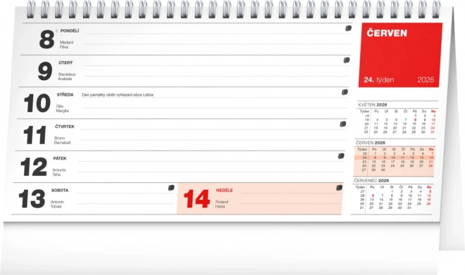 Calendar planificator de birou 2026