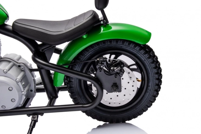 Motocicletă verde pe baterie 36V