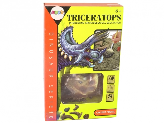 set educațional săpături triceratops dinozaur