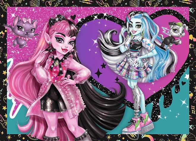 Puzzle Trefl Monster High: Zi electrizant 4 în 1