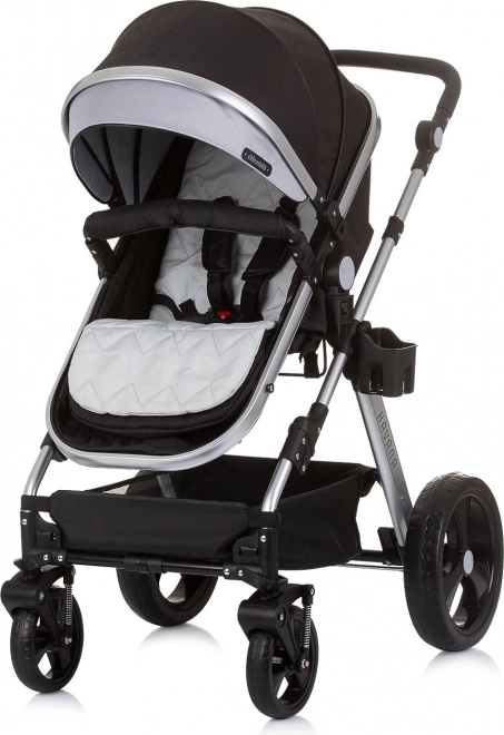 CHIPOLINO Cărucior combinat HAVANA 2in1 Obsidian – Argint