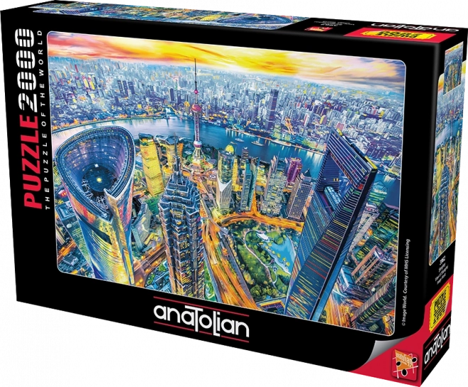 puzzle Vedere spre Shanghai 2000 piese