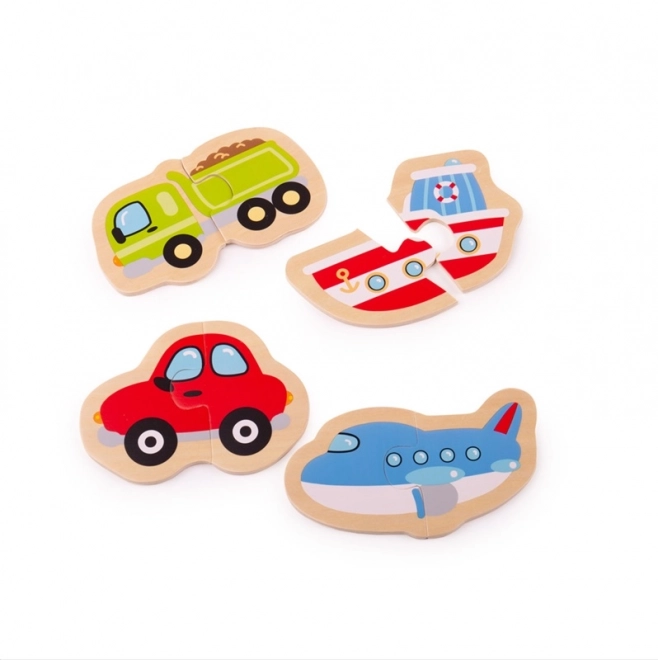 Puzzle ușor Vehicule Bigjigs Toys