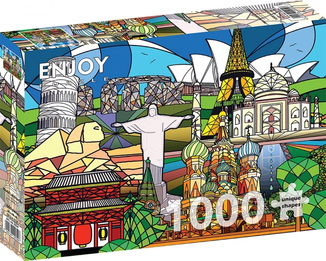 Puzzle monumente mondiale 1000 piese