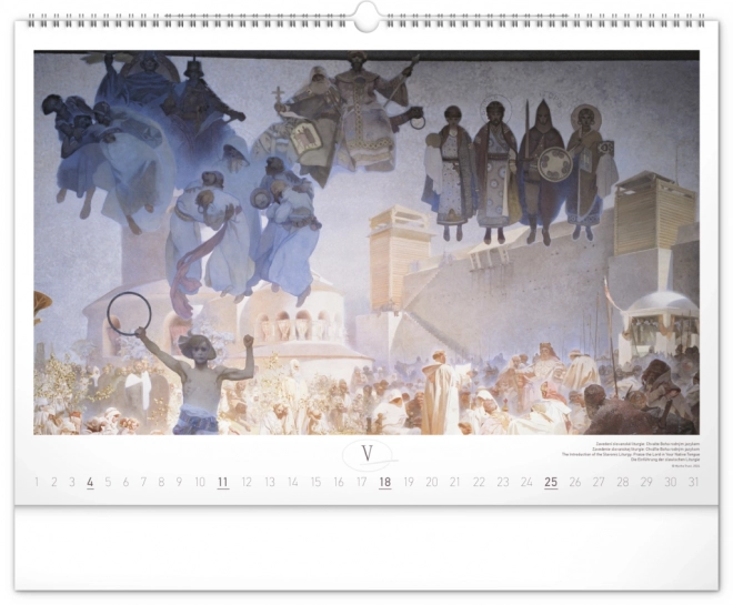 Calendar de perete Alfons Mucha, epopeea slavă 2025