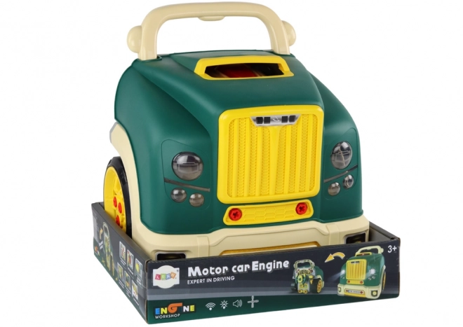 Atelier camion verde demontabil pentru copii