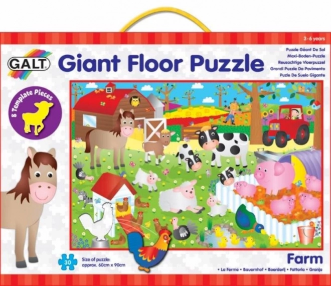 Puzzle Galt de podea cu animale din fermă 30 piese