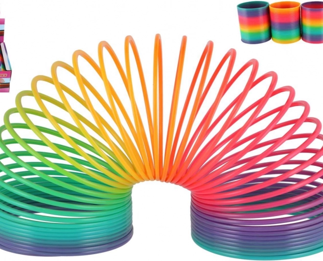 Spirală plastică curcubeu jucărie