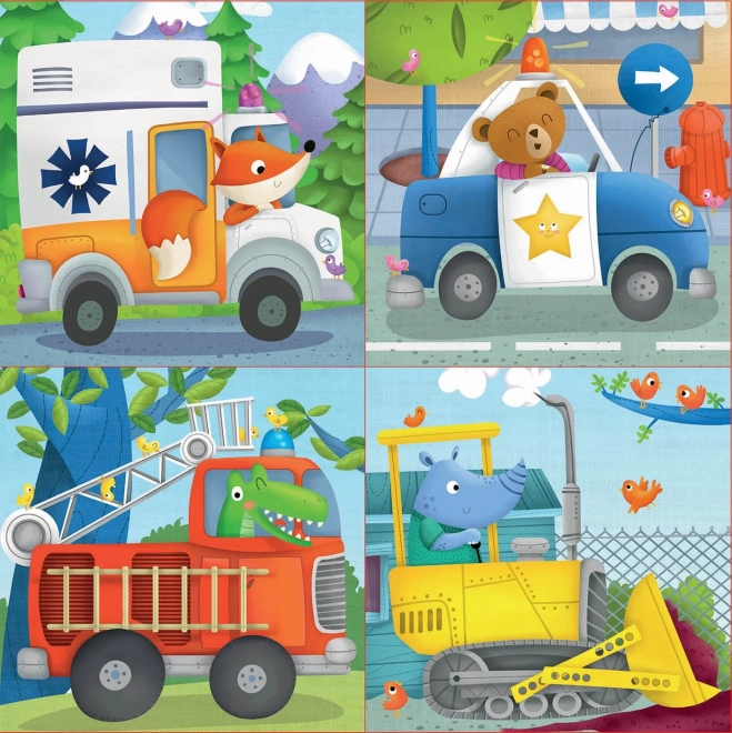 Puzzle Salvatorii Animale Educa 4 în 1