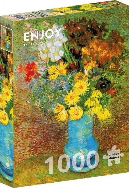 Puzzle pictura Vincent van Gogh vază cu margarete și anemone 1000 piese