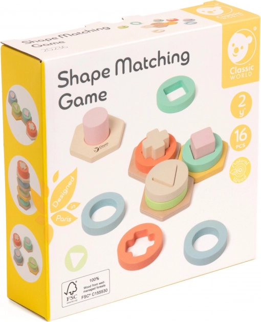 Turn Montessori pentru sortarea formelor și culorilor CLASSIC WORLD