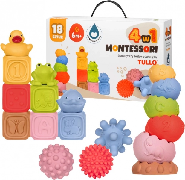 Set mare de jucării senzoriale Tullo 18 buc
