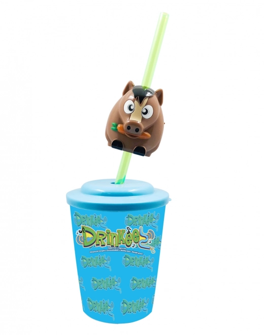Pahare cu pai și animale sonore Drinkeez
