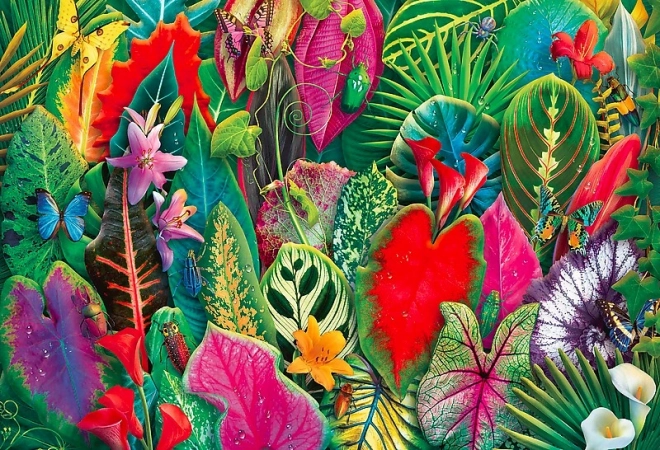 puzzle Trefl blooming paradise: tropică verdeață 1500 piese