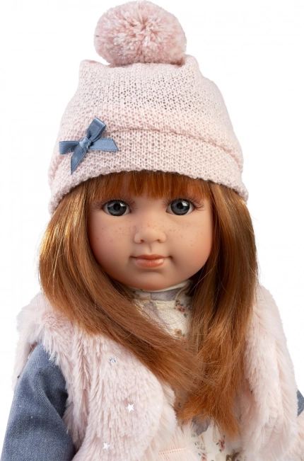 Păpușă realistă cu corp textil moale 35 cm Llorens NICOLE