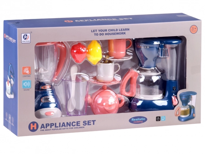 Set electrocasnice mici cu espressor și blender pentru copii