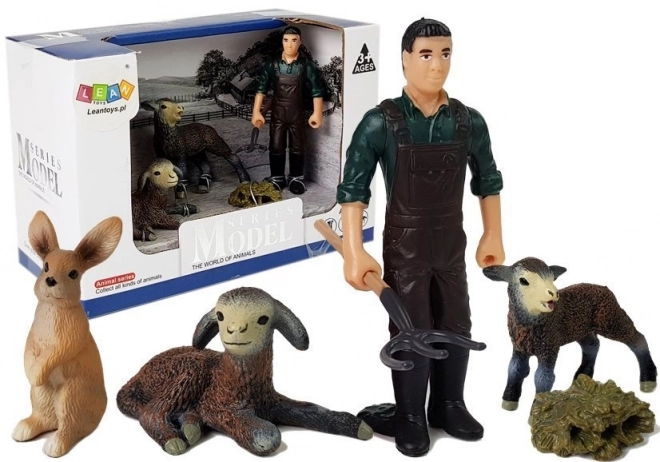 Set figurine Fermă: Animale domestice și fermier