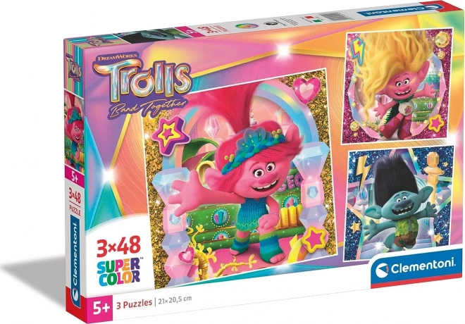 Puzzle 3x48 piese Trolle Clementoni