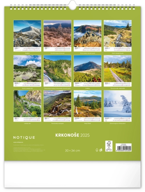 Calendar de perete Krkonoše 2025