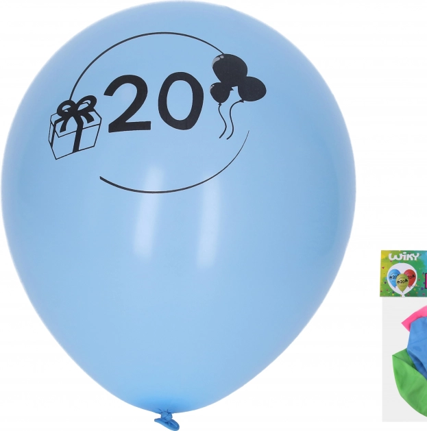Baloane gonflabile 30 cm cu numărul 20 – set 5 buc
