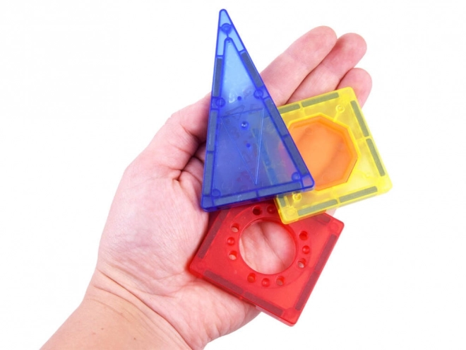Set de construcție magnetic pentru piese de traseu cu bile ZA4719 - 123 piese