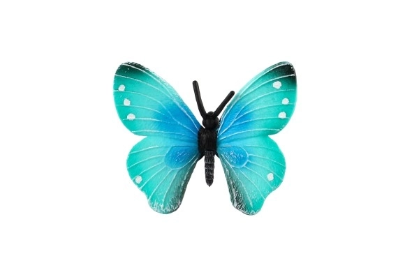 Fluture exotic Morpho Helena din plastic 7cm în săculeț