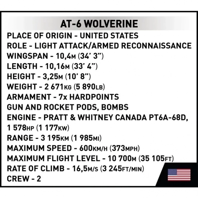 Set de asamblare avion AT-6 Wolverine