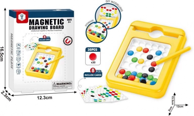 Tablă cu magneți colorați