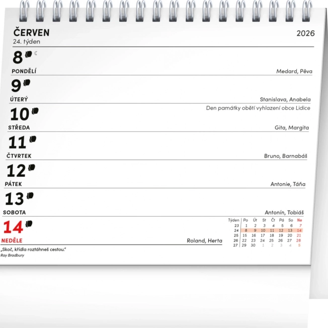 Calendar de birou 2026 cu citate