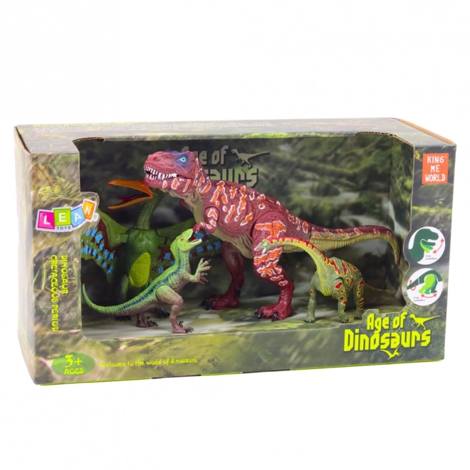 Set de figurine dinozauri cu părți mobile, 4 bucăți