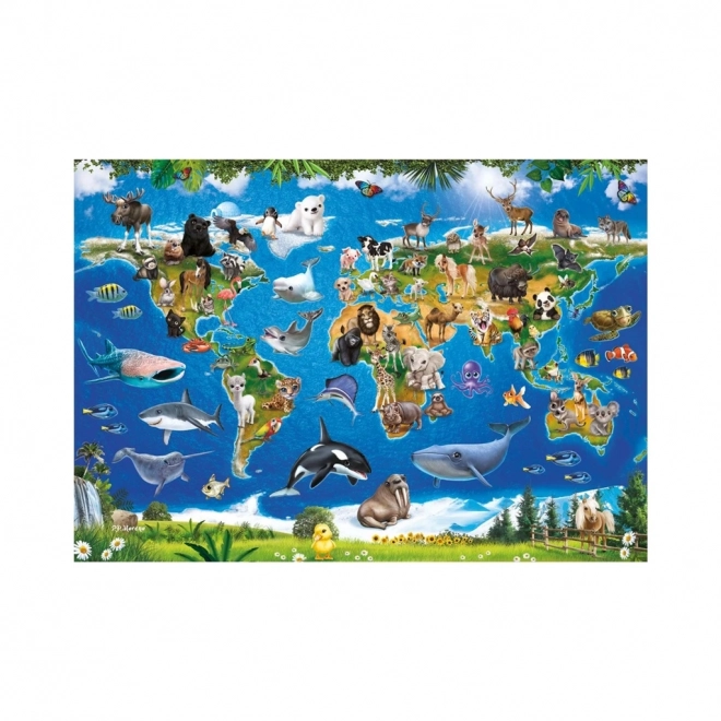 Puzzle XL Harta Animalelor