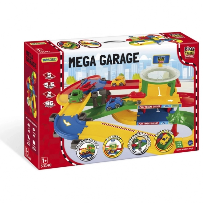 Garaș cu traseu Mega Play Tracks Garage