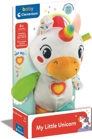 Unicorn interactiv de pluș BABY CLEMENTONI pentru bebeluși
