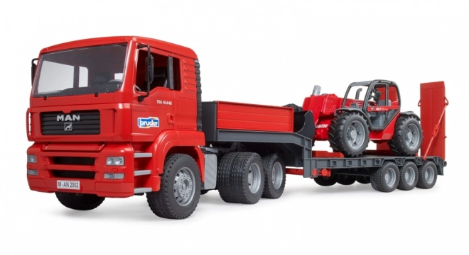 trailer low-bed funcțional cu rampe