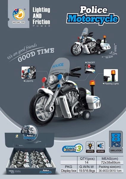 Jucărie Motocicletă Poliție cu Efecte